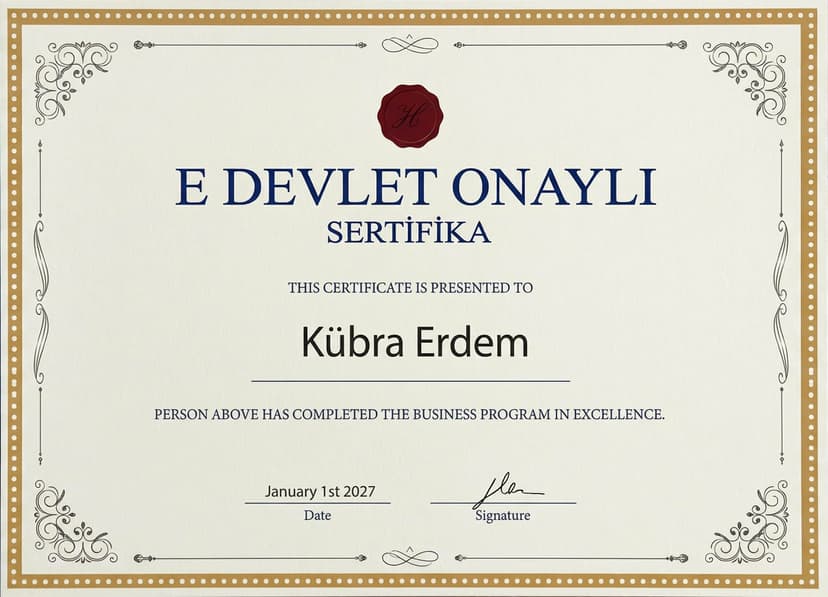 e devlet sertifikası